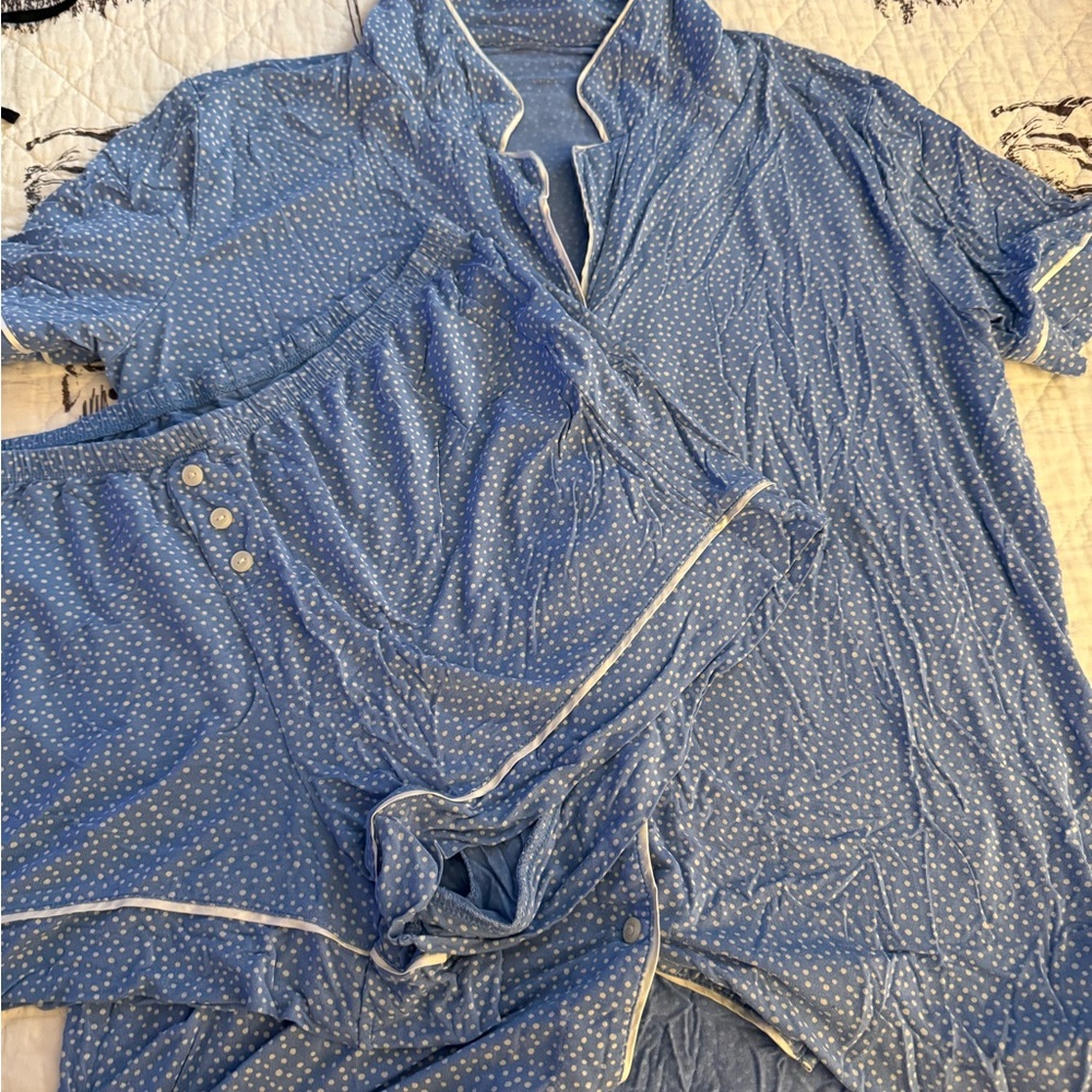 GAP Blue and White Polka Dot Pajama Set